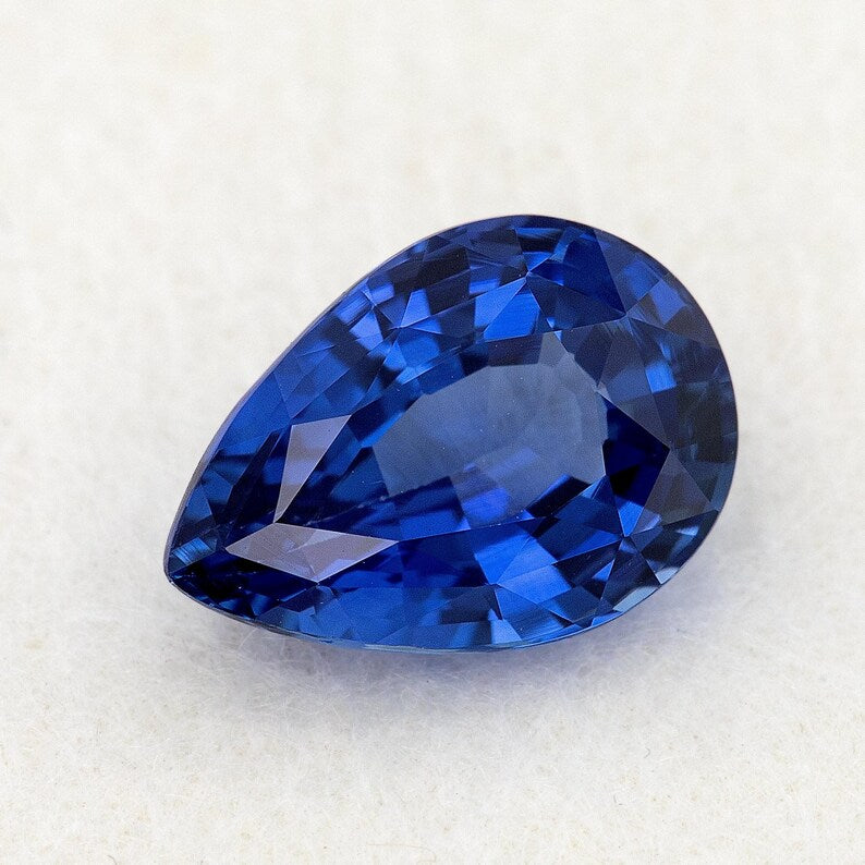 2.29 ct. Natural Blue Sapphire Pear Ceylon Sri Lanka Heated