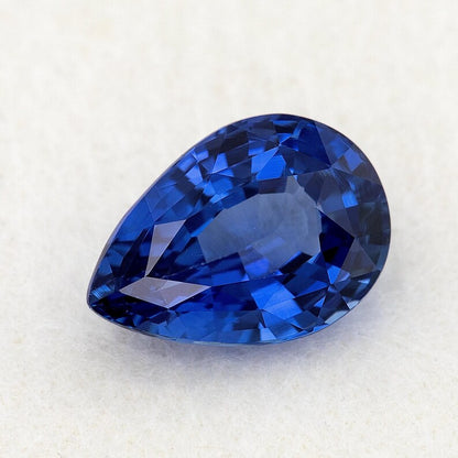 2.29 ct. Natural Blue Sapphire Pear Ceylon Sri Lanka Heated