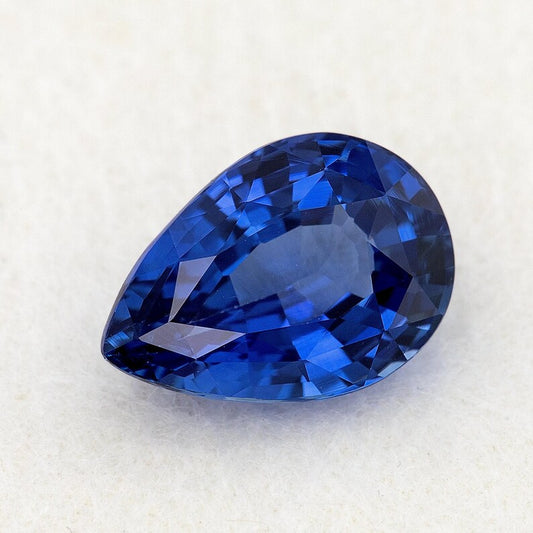2.29 ct. Natural Blue Sapphire Pear Ceylon Sri Lanka Heated