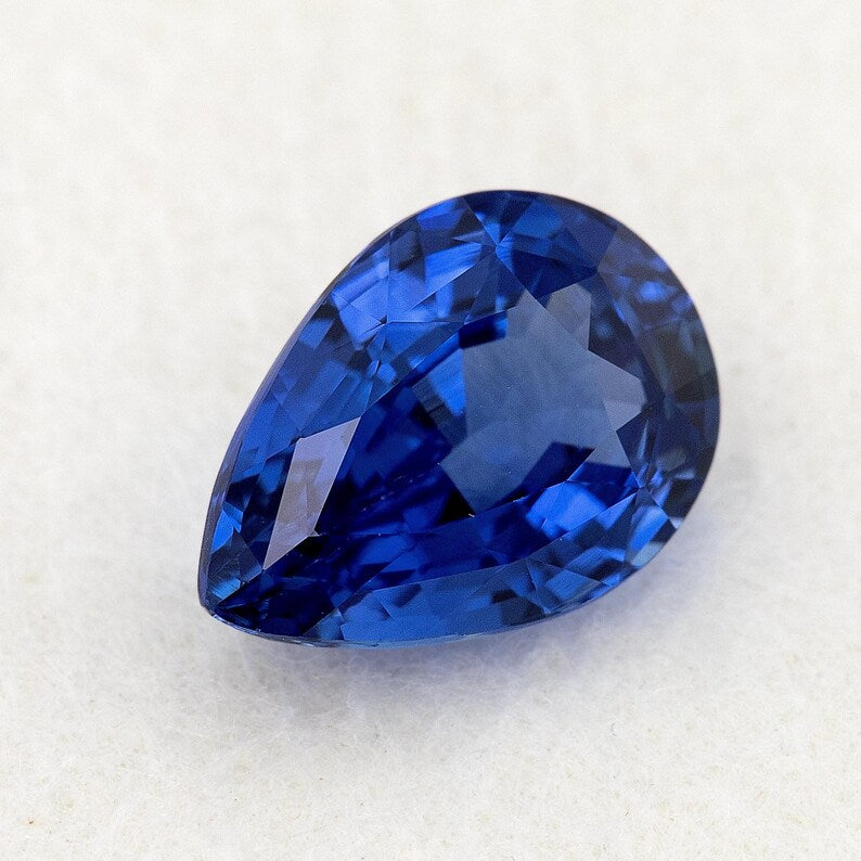 2.29 ct. Natural Blue Sapphire Pear Ceylon Sri Lanka Heated
