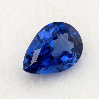 2.29 ct. Natural Blue Sapphire Pear Ceylon Sri Lanka Heated