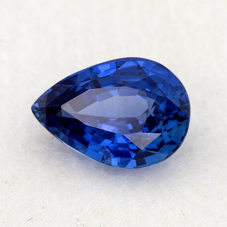 2.29 ct. Natural Blue Sapphire Pear Ceylon Sri Lanka Heated
