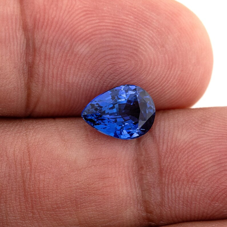 2.29 ct. Natural Blue Sapphire Pear Ceylon Sri Lanka Heated