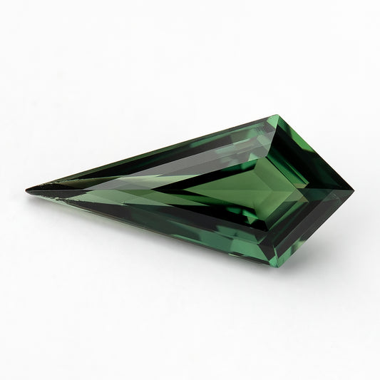 0.47 ct natural green lozenge sapphire, stone view 1, SKU BNS164