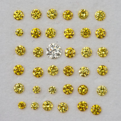 Close yellow diamond rows with a white comparison diamond, not included.