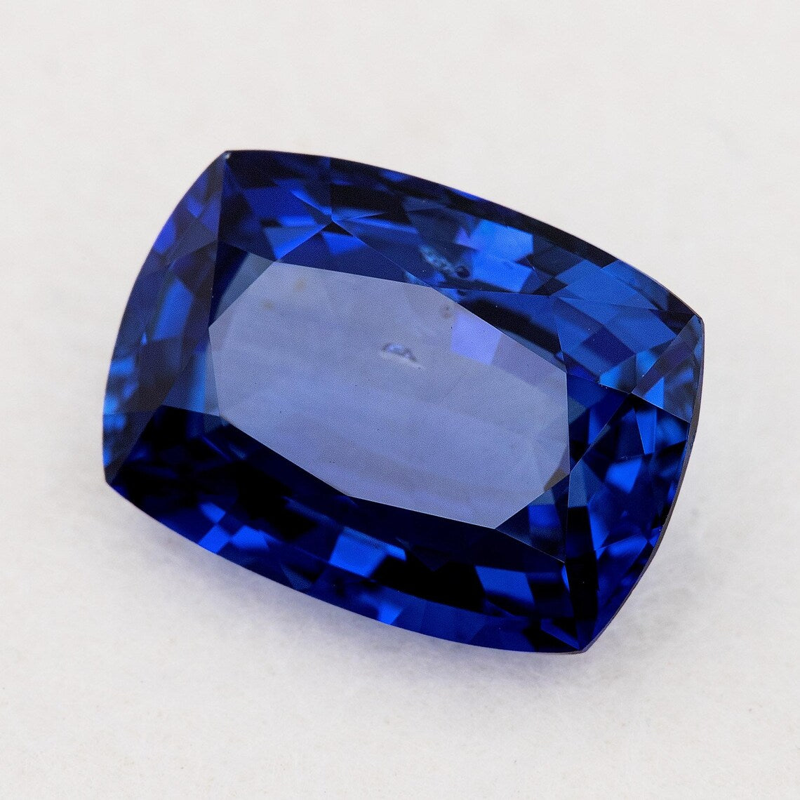 GRS Certified 5.06 ct. Natural Blue Sapphire Cushion Ceylon Sri Lanka Heated