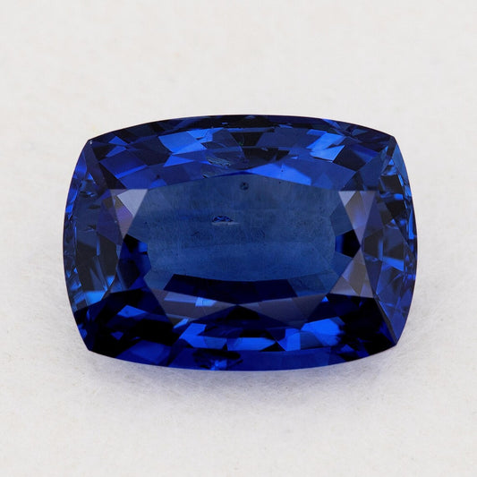 GRS Certified 5.06 ct. Natural Blue Sapphire Cushion Ceylon Sri Lanka Heated