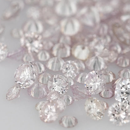 Light Pink Diamonds 0.25ct 1.3mm to 2.5mm mix scoop Fancy Light Purple Pink Untreated Natural Diamonds Round|Melee|accents|Pink Diamonds