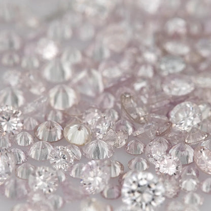 Light Pink Diamonds 0.25ct 1.3mm to 2.5mm mix scoop Fancy Light Purple Pink Untreated Natural Diamonds Round|Melee|accents|Pink Diamonds