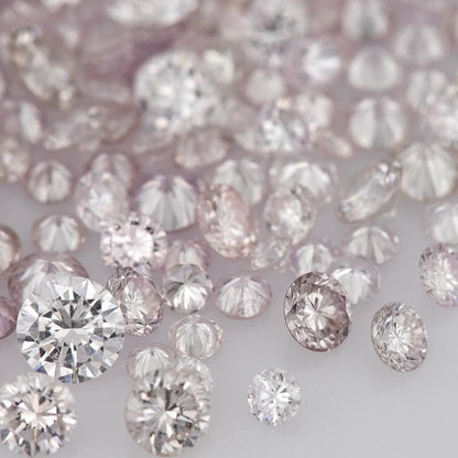 Light Pink Diamonds 0.25ct 1.3mm to 2.5mm mix scoop Fancy Light Purple Pink Untreated Natural Diamonds Round|Melee|accents|Pink Diamonds