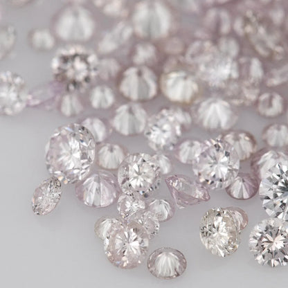 Light Pink Diamonds 0.25ct 1.3mm to 2.5mm mix scoop Fancy Light Purple Pink Untreated Natural Diamonds Round|Melee|accents|Pink Diamonds