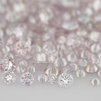Light Pink Diamonds 0.25ct 1.3mm to 2.5mm mix scoop Fancy Light Purple Pink Untreated Natural Diamonds Round|Melee|accents|Pink Diamonds