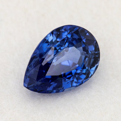2.43 ct. Natural Blue Sapphire Pear Ceylon Sri Lanka Heated