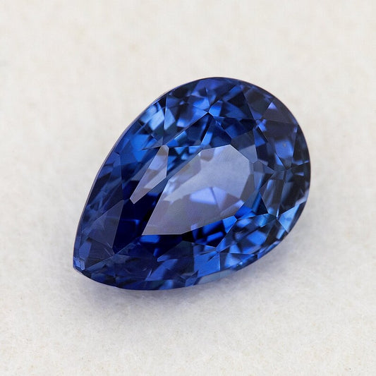 2.43 ct. Natural Blue Sapphire Pear Ceylon Sri Lanka Heated