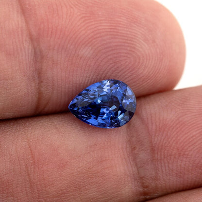2.43 ct. Natural Blue Sapphire Pear Ceylon Sri Lanka Heated