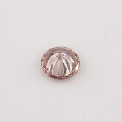 Argyle Certified 0.19ct PC1 Fancy Pink Champagne Natural Argyle Pink Diamond Round Brilliant