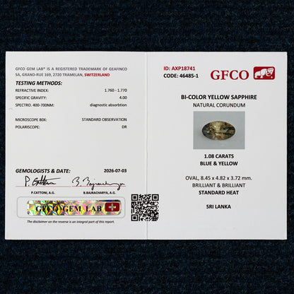 Natural Sapphire KK431 laboratory report image 1
