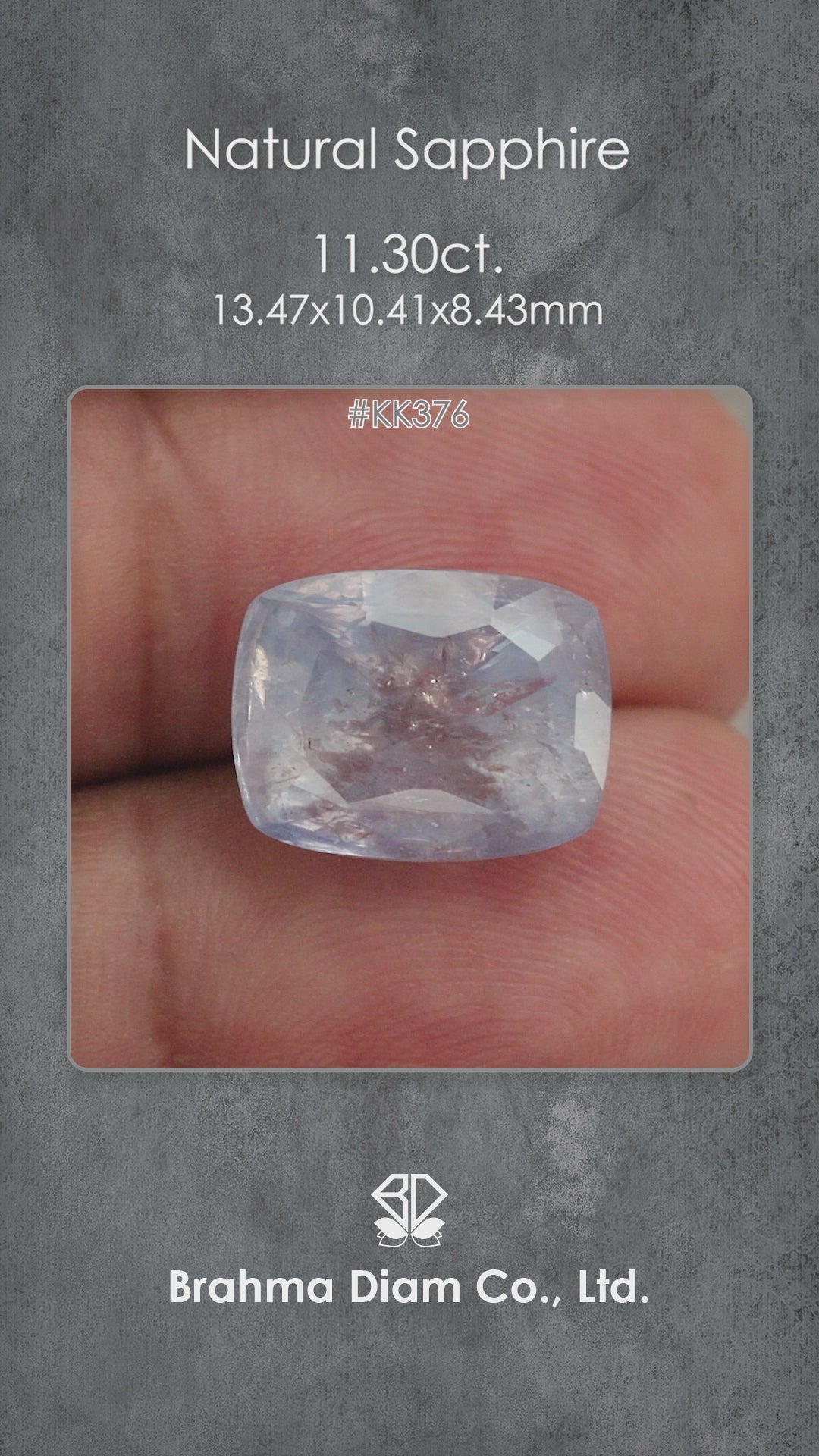 Natural sapphire KK376 natural daylight video 2