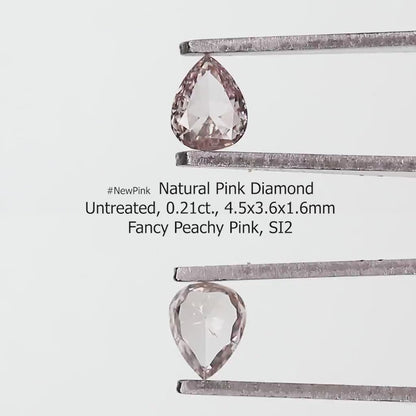 0.21ct Fancy Pink Untreated Loose Natural Pink Diamond Pear SI