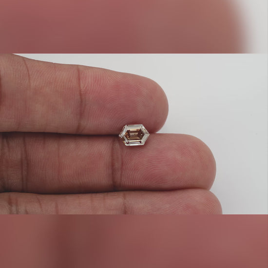 Video 2 of the exact 1.10 ct hexagonal step cut natural diamond. IGI-HEXA-5925-0110CT.