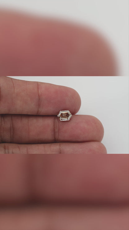 Video 2 of the exact 1.10 ct hexagonal step cut natural diamond. IGI-HEXA-5925-0110CT.