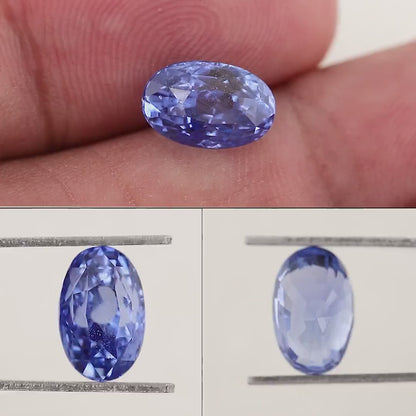 3.59 ct. Natural Blue Sapphire Oval Ceylon Sri Lanka Heated