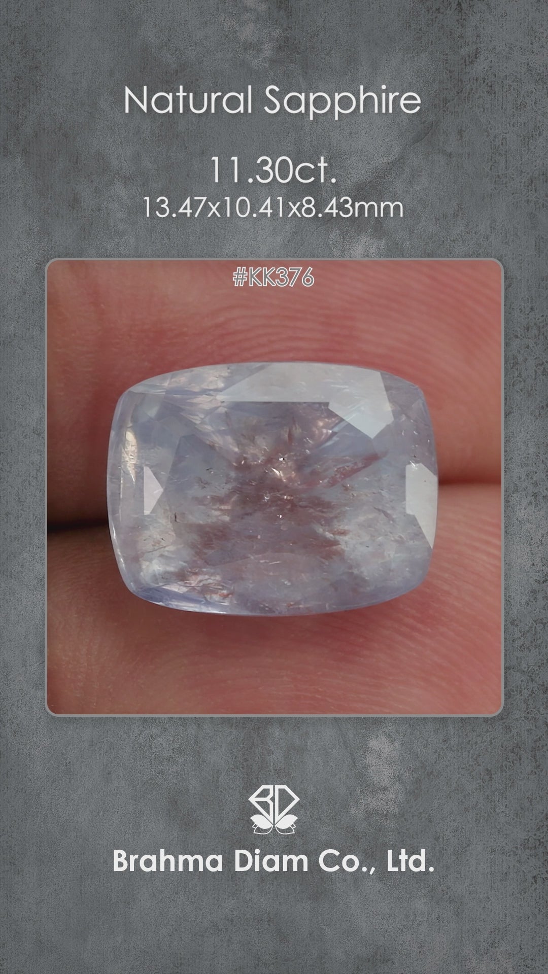 Natural sapphire KK376 natural daylight video 3