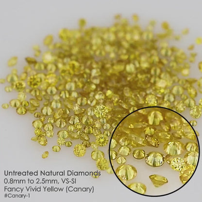 Fancy Orangish Canary Yellow AAA | Fancy Intense Yellow | Dark Cape Diamonds 0.25ct | Mix Scoop | Fancy Yellow | Untreated Natural Diamonds | Round | Melee | Accents | Cape Color Diamonds
