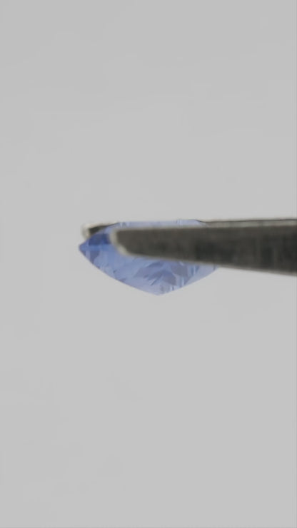 Video of 0.85 ct natural blue lozenge sapphire, SKU KK359