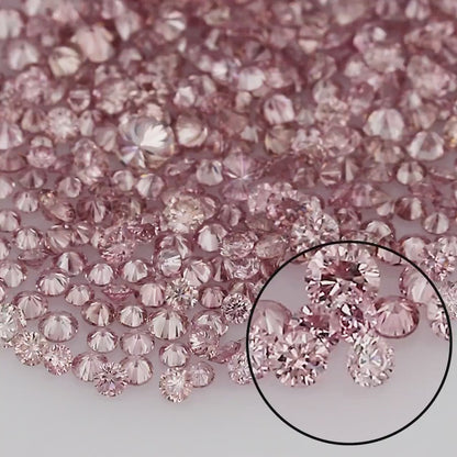 Intense Pink Diamonds 0.25ct 0.8mm to 2.2mm mix scoop Argyle Pink Diamond Untreated Natural Pink Diamonds Round|Melee|accents|Argyle