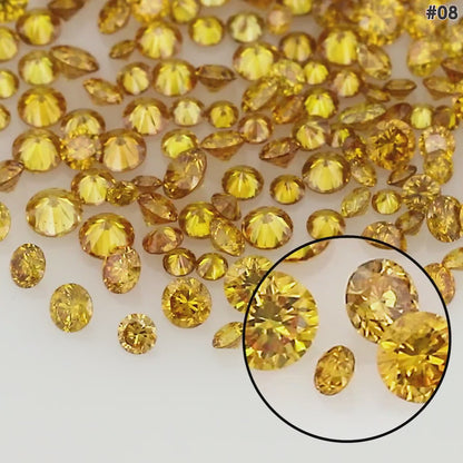 Fancy Vivid Yellowish Reddish Orange | Natural Untreated Diamonds | Round | Melee | Accents
