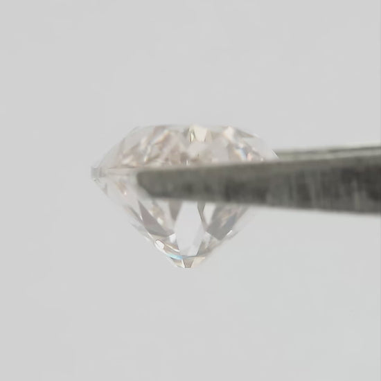2.44 ct Light Champagne Lab-Grown Diamond, Old Mine Moval Cut, BLD124, movement video 2 showing the loose stone's faceting and color response.
