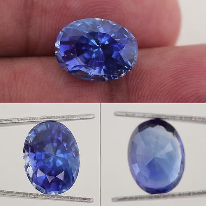 GRS Certified 7.19 ct. Natural Blue Sapphire Oval Ceylon Sri Lanka Heat Only