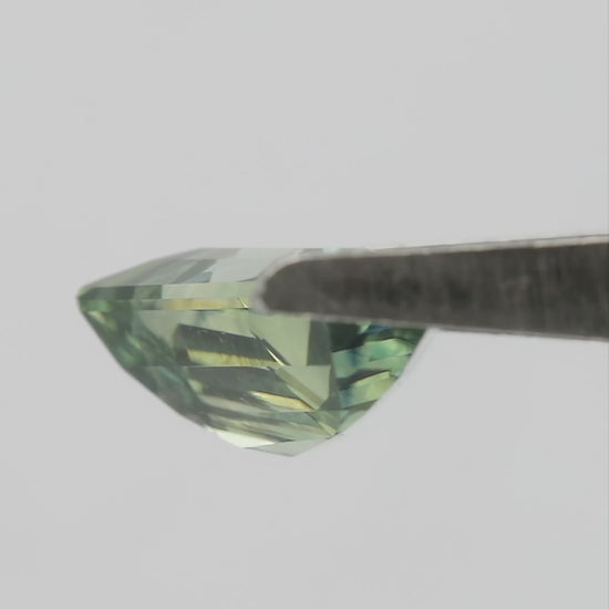 Video of 1.51 ct natural yellowish-bluish-green pentagon sapphire, SKU BNS159