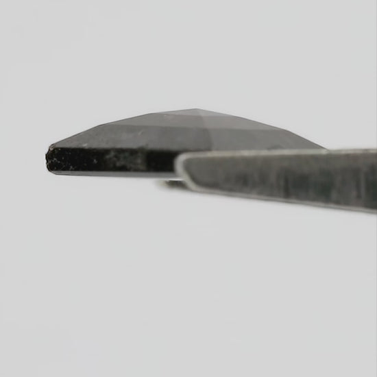 Video of 1.00 ct natural black kite-cut diamond with salt-and-pepper character, SKU BND155