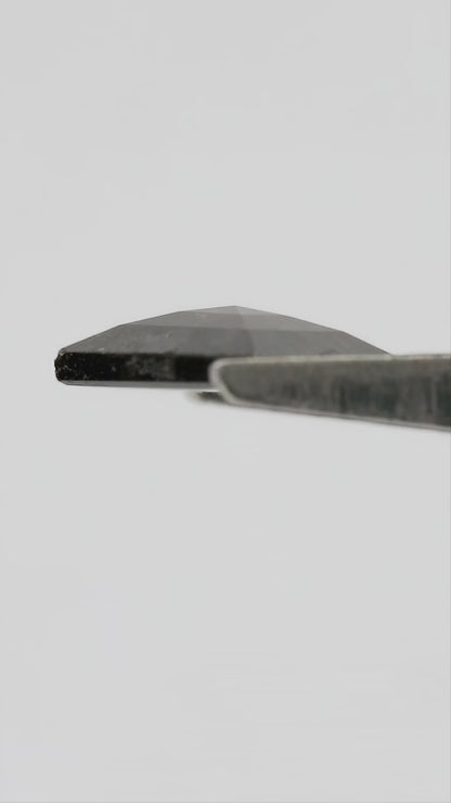 Video of 1.00 ct natural black kite-cut diamond with salt-and-pepper character, SKU BND155