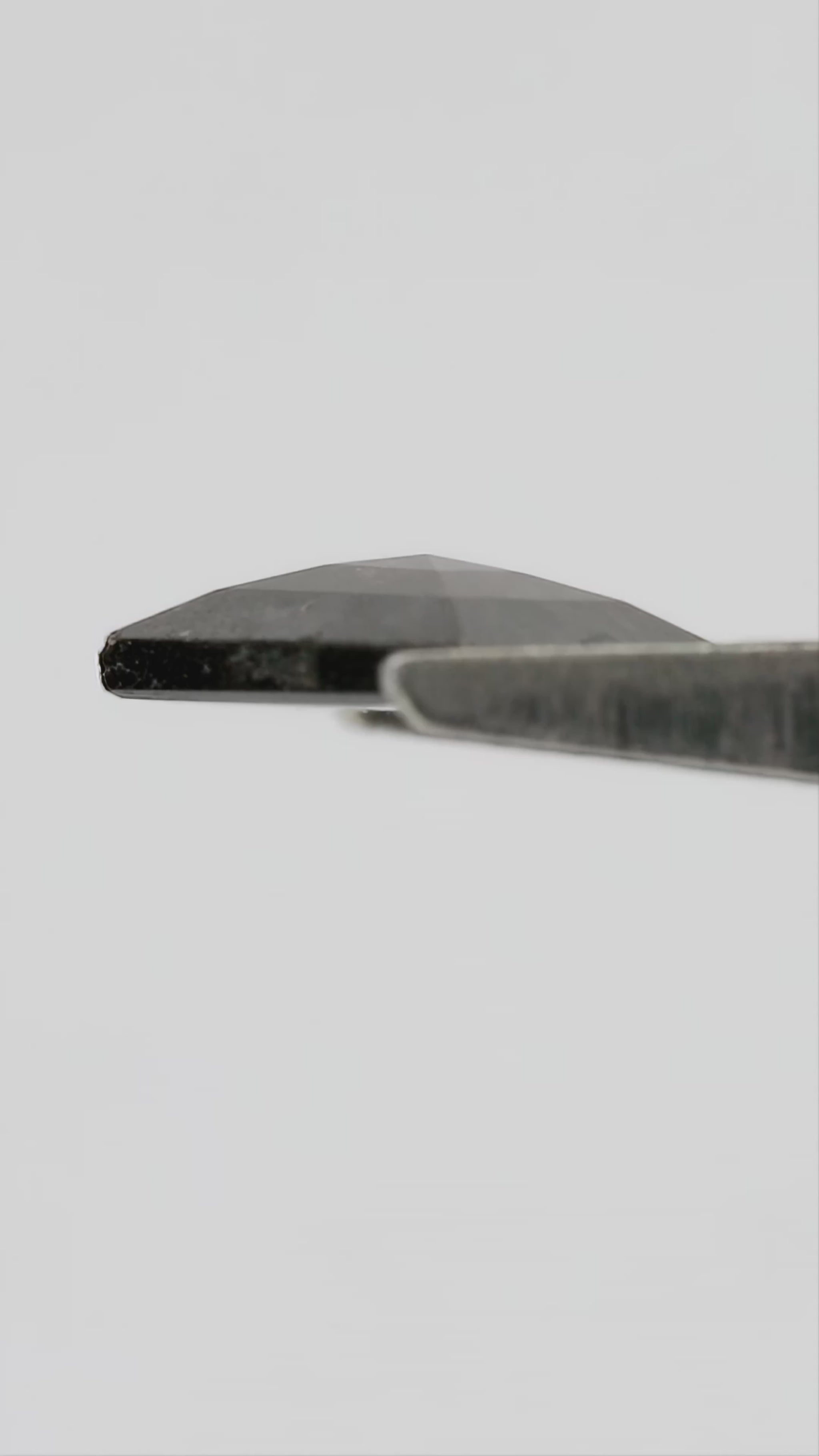 Video of 1.00 ct natural black kite-cut diamond with salt-and-pepper character, SKU BND155