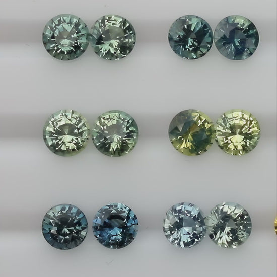Face-up and rotating views of the sapphire selection.