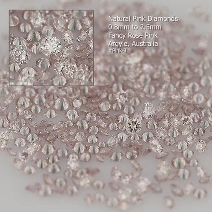 Fancy Pink Champagne (PC1) | Argyle Pink Diamonds 0.25ct | Mix Scoop | Fancy Rose Pink Natural Diamonds | Round | Australian Diamonds | Australia | Melee | Accents
