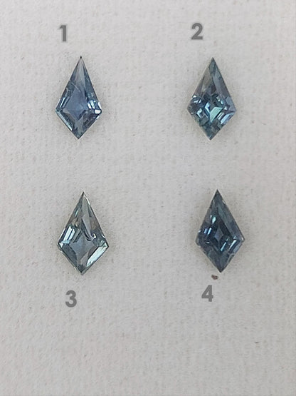 PN77 Teal Blue Green Natural Sapphire rotation and scale video