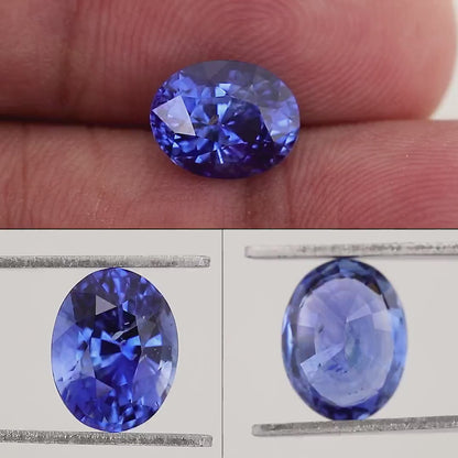 Natural Blue Sapphire Oval Ceylon Sri Lanka Heated 3.03ct
