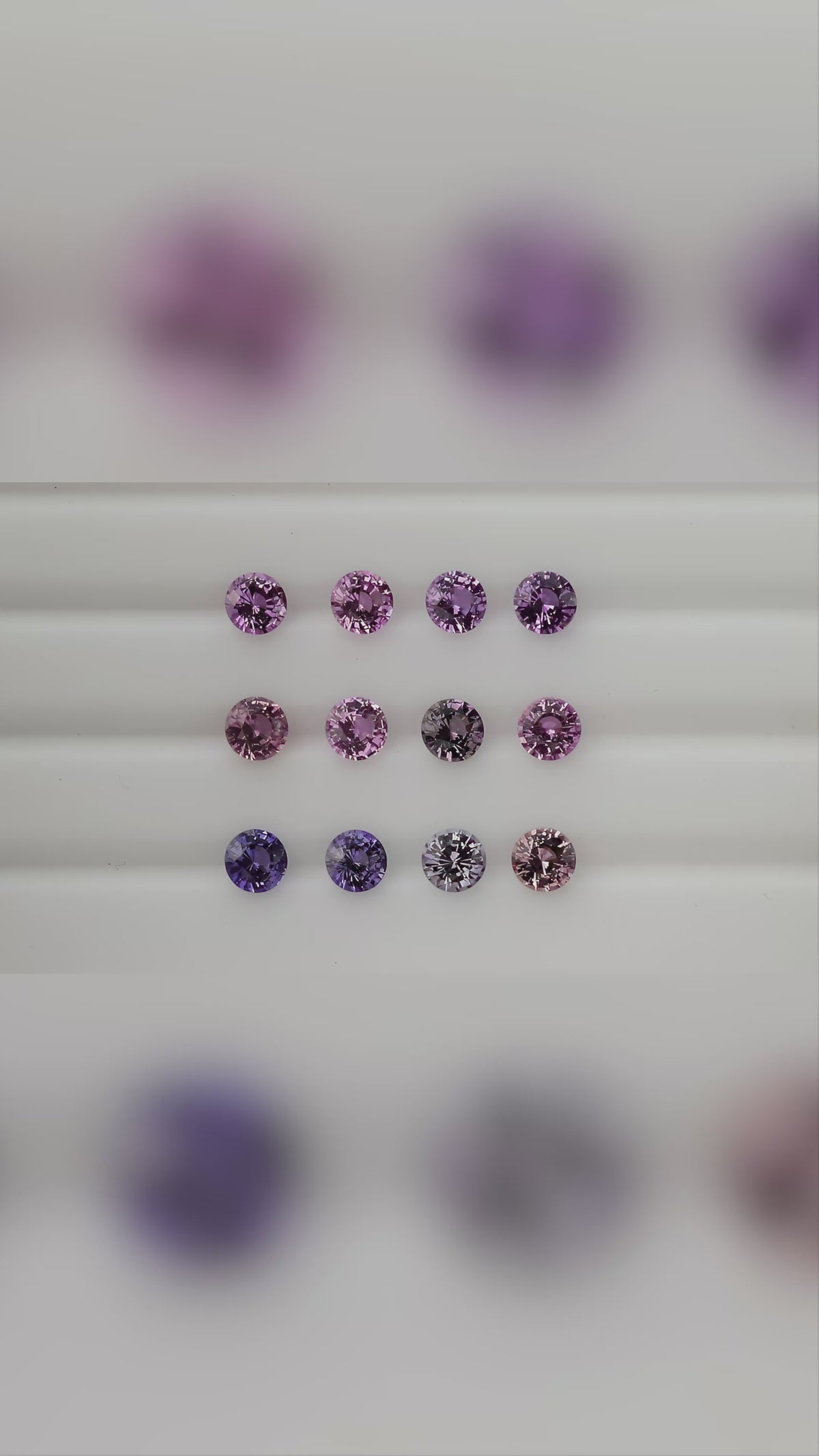 Face-up and rotating views of the sapphire selection.