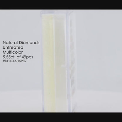Multicolor Diamonds Untreated Natural Diamonds Fancy Intense Pink, Gray, Green, Yellow, orange Mix colors Parcel 5.55cts 49pcs mix shapes