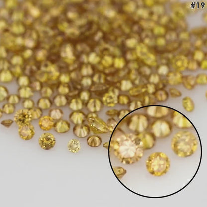 Fancy Vivid Brownish Yellow Golden Coffee | Natural Untreated Diamonds | Round | Melee | Accents | Coffee