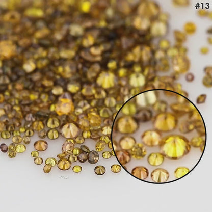 Fancy Vivid Brownish Yellow Orange Burnt Color | Natural Untreated Diamonds | Round | Melee | Accents | Burnt Color Diamonds