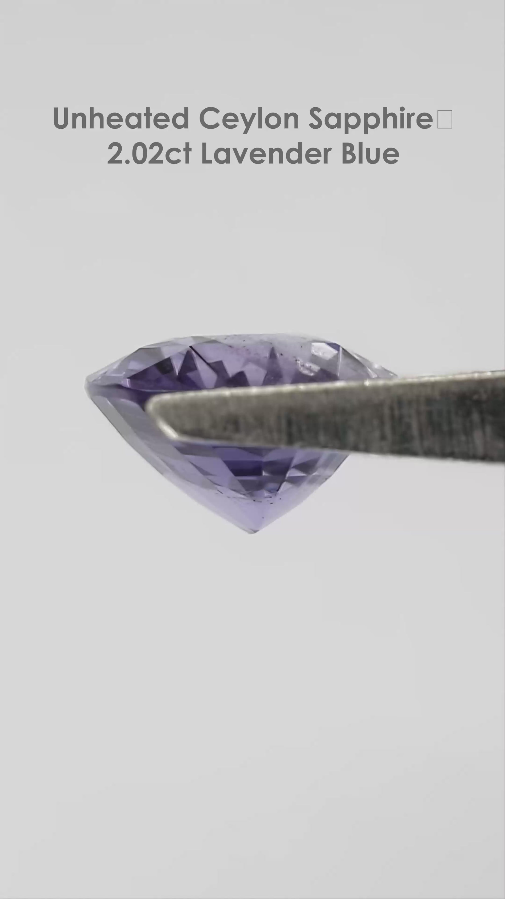 KK407 Lavender Blue Natural Sapphire rotation and scale video