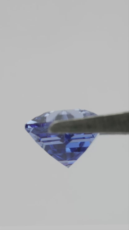 12×7 mm Cornflower-Blue Lab-Grown Sapphire — Dutch Marquise Hexagon