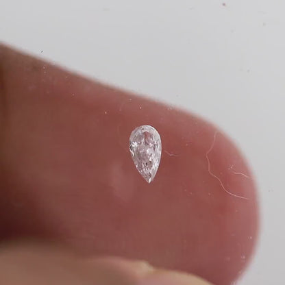 0.13ct 4.78x2.5mm Light Pink Natural Pink Diamond Pear SI1 Untreated 100% Natural