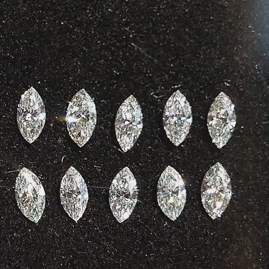 Second video showing the representative 4 x 2 mm natural marquise diamond stock.
