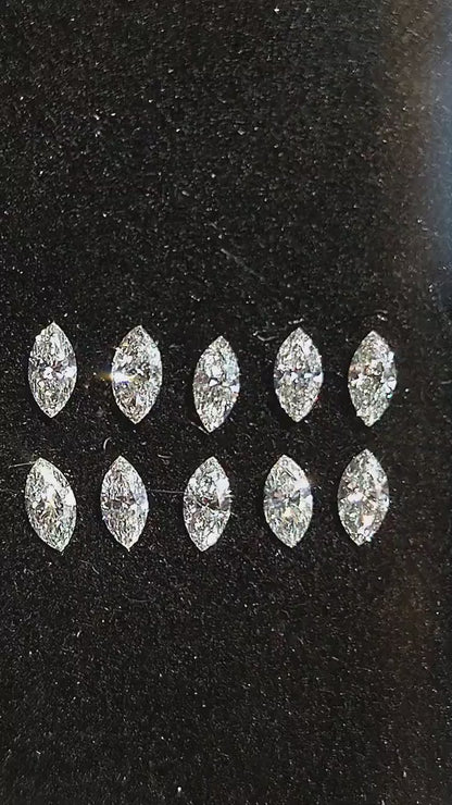 Second video showing the representative 4 x 2 mm natural marquise diamond stock.